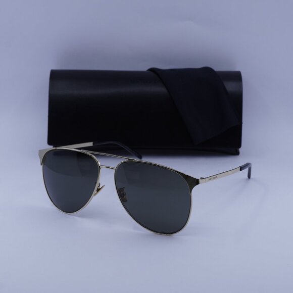 Saint Laurent SL279 005 Aviator Sunglasses - Gold/Grey - Picture 6 of 9